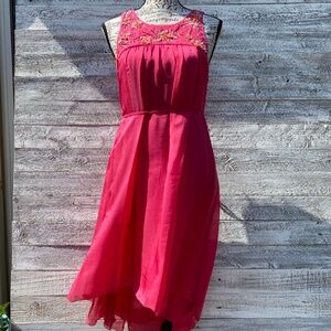 LEIFSDOTTIR Silk & Shell Embellished Dress Size 2